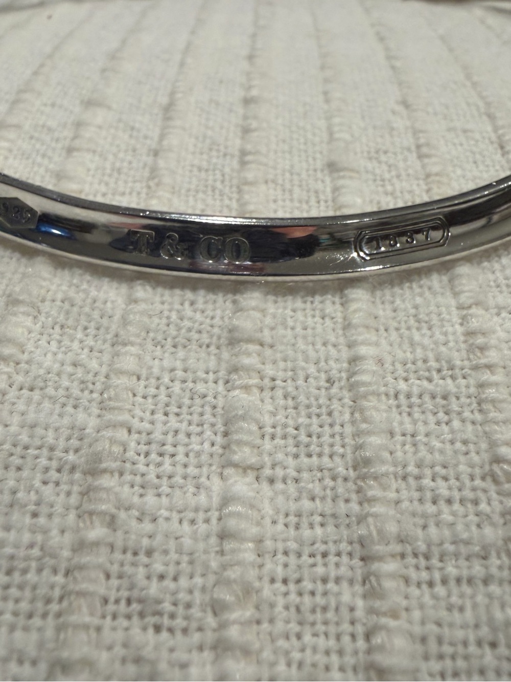 Tiffany & Co. 1837 Sterling Silver Collar Choker Necklace Vintage 1997 - Picture 10 of 10